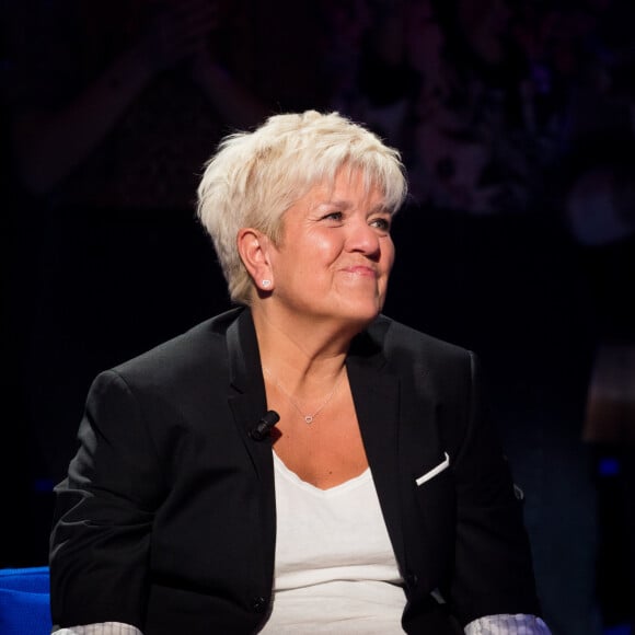 Exclusif - Mimie Mathy - Enregistrement de l'émission "La Boîte à secrets 4" à Paris, présentée par F.Bollaert, et diffusée le 10 avril sur France 3. Le 23 janvier 2020 © Tiziano Da Silva / Bestimage