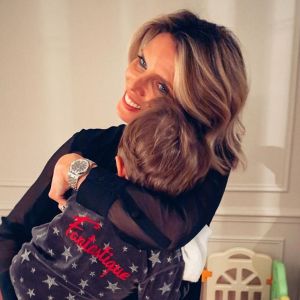 Sylvie Tellier avec son fils Roméo, le 21 janvier 2020