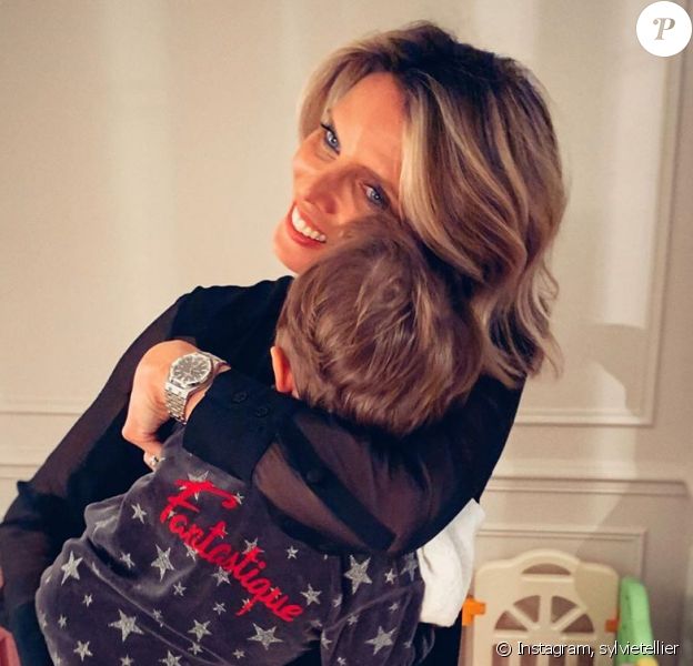 Sylvie Tellier avec son fils Roméo, le 21 janvier 2020