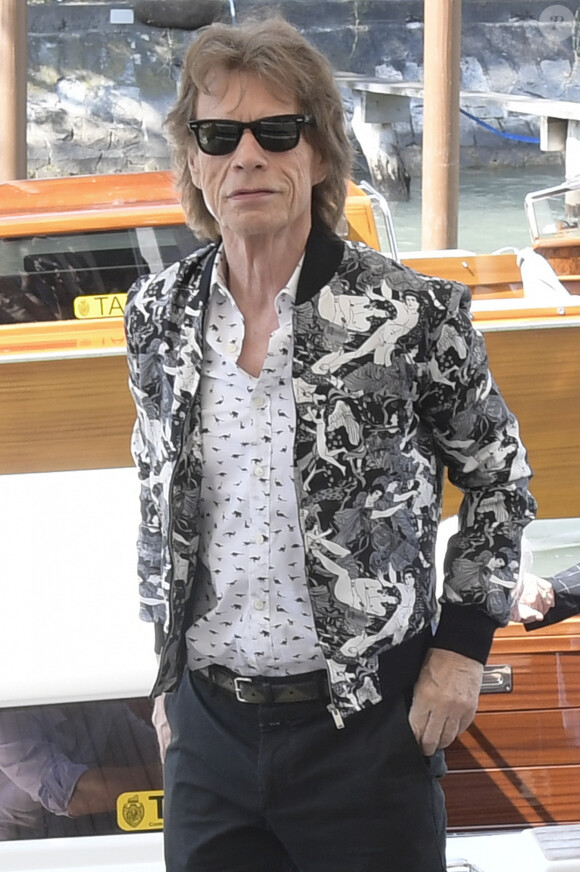 Mick Jagger, Elizabeth Debicki et Donald Sutherland se rendent au photocall "The Burnt Orange Heresy" lors du 76ème Festival International du Film de Venise (Mostra), le 7 septembre 2019.