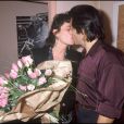  Gérard Lanvin et sa femme Jennifer après la générale de la pièce de théâtre Pièces détachées en 1989 