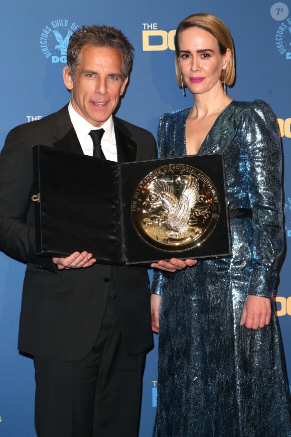Ben Stiller etSarah Paulson - Salle de presse du " 71st Annual DGA Award" à Los Angeles Le 02 février 2019.