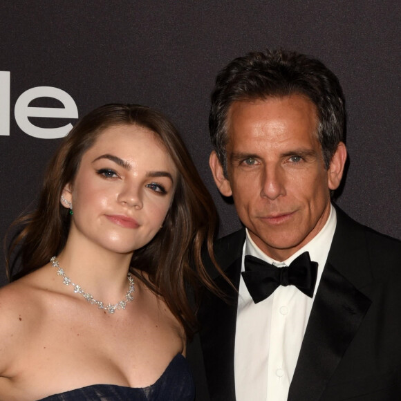 Ella Stiller et son mari Ben Stiller - Photocall de la soirée "Warner InStyle Golden Globes After Party" au Beverly Hilton Hotel à Beverly Hills. Le 6 janvier 2019.
