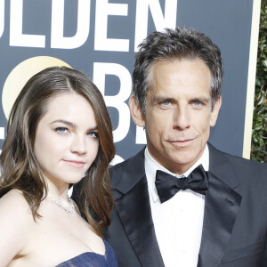 Ben Stiller et sa fille Ella Stiller - Photocall de la 76ème cérémonie annuelle des Golden Globe Awards au Beverly Hilton Hotel à Los Angeles, le 6 janvier 2019.
