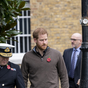 Le prince Harry, duc de Sussex, rencontre l'équipe représentant l'Angleterre aux Invictus Games 2019 à La Haye. Londres, le 29 octobre 2019.