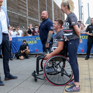 Le prince Harry, duc de Sussex, lors des "Invictus UK Trials" à l'"English Institute of Sport" à Sheffield. Le 25 juillet 2019