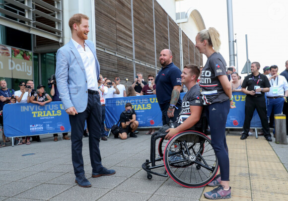 Le prince Harry, duc de Sussex, lors des "Invictus UK Trials" à l'"English Institute of Sport" à Sheffield. Le 25 juillet 2019