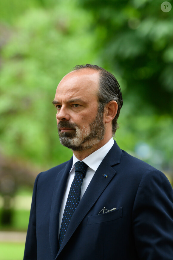 Edouard Philippe, Premier ministre - Cérémonie de la Journée nationale du souvenir de la traite négrière , L'esclavage et leur abolition, au Jardin du Luxembourg, Paris, 10 mai 2020. © Jacques Witt / Pool / Bestimage