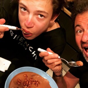 Jérôme Anthony avec son fils Joseph, photo Instagram du 21 mars 2020