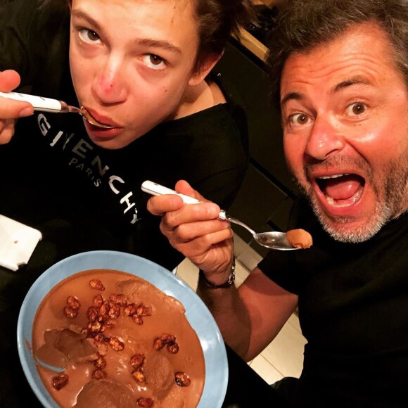 Jérôme Anthony avec son fils Joseph, photo Instagram du 21 mars 2020