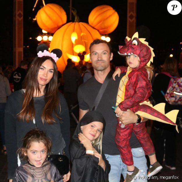 Brian Austin Green et Megan Fox avec leurs trois enfants sur Instagram, le 19 octobre 2019.