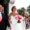 Mariage de Raphaël Varane et Camille Tytgat à la mairie du Touquet puis en l'église Sainte-Jeanne d'Arc le 20 juin 2015.