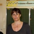 Exclusif - Astrid Veillon intervient à l'école "Bois de Boulogne" pour l'association "Lecture pour Tous" à Nice. Le 15 avril 2015