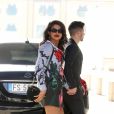 Exclusif - Nick Jonas et sa femme Priyanka Chopra quittent le restaurant Paper Moon avant de se rendre au centre Ceresio 7 à Milan le 15 février 2020.
