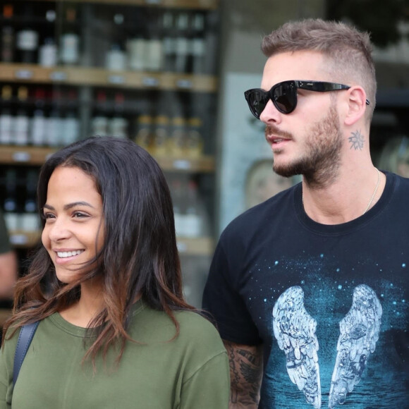 Christina Milian et son compagnon Matt Pokora (M. Pokora) font du shopping chez "Wally's" à Beverly Hills. Los Angeles, le 15 novembre 2018.