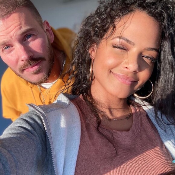 Christina Milian et M. Pokora sur Instagram. Le 28 mars 2020.