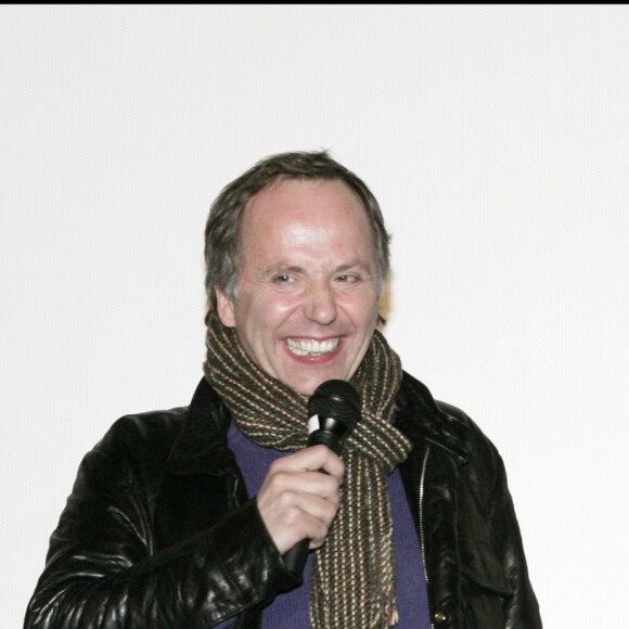 Johnny Hallyday et Fabrice Luchini à Lille en 2006, pour la promotion du film "Jean-Philippe".