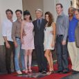 Marc Harmon entouré de ses partenaires de la série NCIS lors de l'inauguration de son étoile sur le Hollywood Walk of Fame à Los Angeles le 1er octobre 2012.