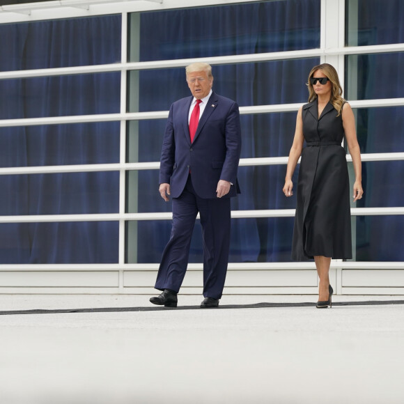 Le président des États-Unis Donald Trump et son épouse, la First Lady Melania Trump visitent le sanctuaire national Saint-Jean-Paul II (Saint John Paul II National Shrine) à Washington, D.C. Le 2 juin 2020.