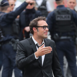 Nicolas Bedos - Hommage à Guy Bedos en l'église de Saint-Germain-des-Prés à Paris le 4 juin 2020.