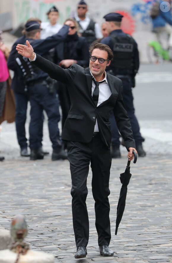 Nicolas Bedos - Hommage à Guy Bedos en l'église de Saint-Germain-des-Prés à Paris le 4 juin 2020.