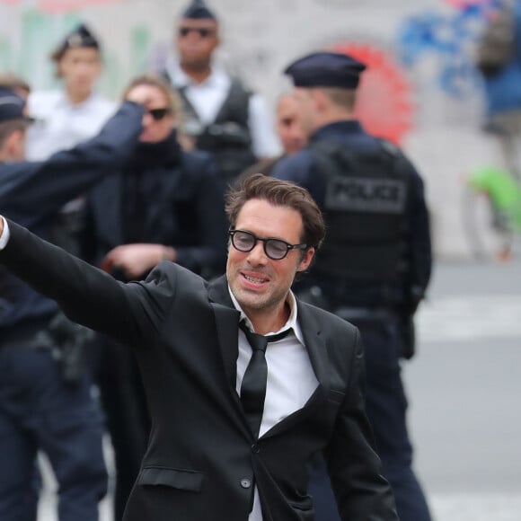 Nicolas Bedos - Hommage à Guy Bedos en l'église de Saint-Germain-des-Prés à Paris le 4 juin 2020.