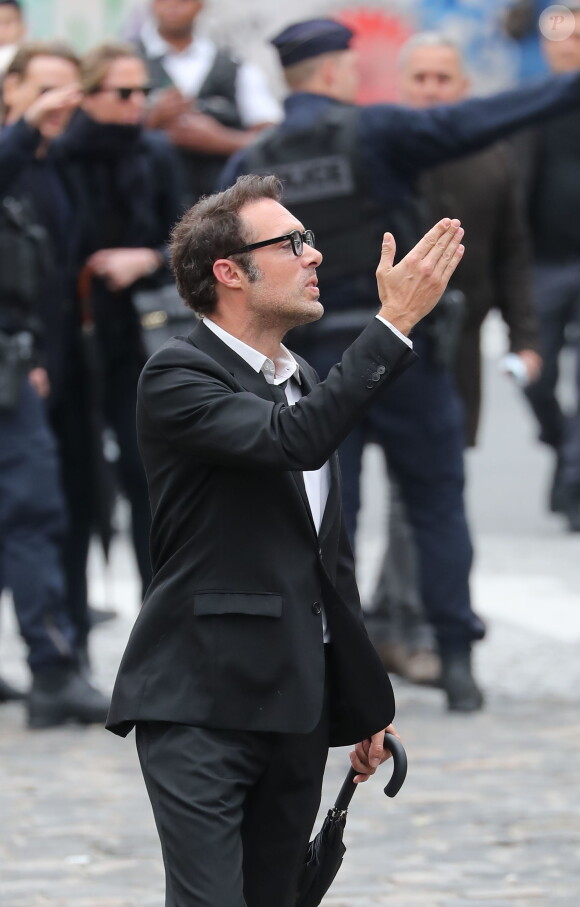 Nicolas Bedos - Hommage à Guy Bedos en l'église de Saint-Germain-des-Prés à Paris le 4 juin 2020.
