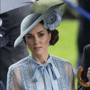 Catherine (Kate) Middleton, duchesse de Cambridge - La famille royale britannique et les souverains néerlandais lors de la première journée des courses d'Ascot 2019, à Ascot, Royaume Uni, le 18 juin 2019.