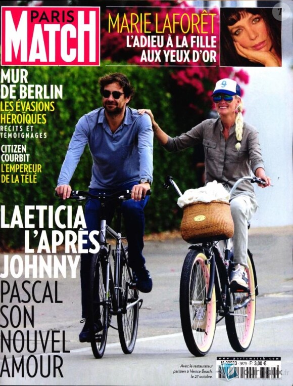 Laeticia Hallyday et Pascal Balland en couverture de "Paris Match" le 7 novembre 2019.