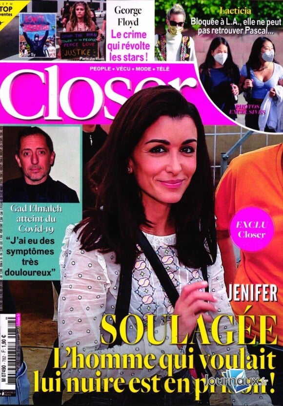 Couverture du magazine "Closer", numéro du 5 juin 2020.