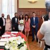 Christian Estrosi, maire de Nice, célébrait le 5 juin 2020 le premier mariage post-confinement, celui de Morgane Bailet et Michael Landi. © Lionel Urman/Bestimage