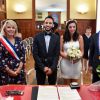 Christian Estrosi, maire de Nice, célébrait le 5 juin 2020 le premier mariage post-confinement, celui de Morgane Bailet et Michael Landi. © Lionel Urman/Bestimage