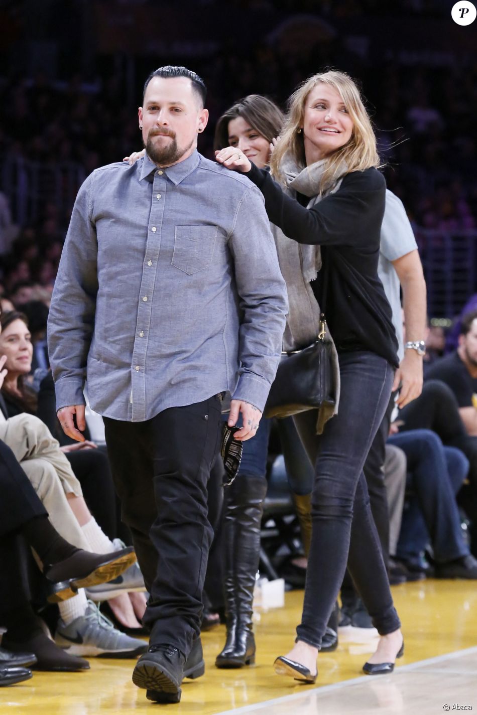 Cameron Diaz Et Son Mari Benji Madden à Un Match De Basket à Los 