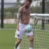 David Beckham - Le clan Beckham va jouer au football à Miami. L'équipe de D.Beckham , l'Inter Miami devait jouer son premier match ce week-end, mais tout est annulé à cause de l'épidémie de coronavirus Covid19 . Miami 14/03/2020.