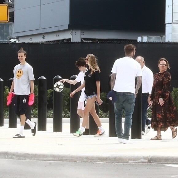 David Beckham, Victoria Beckham - Le clan Beckham se retrouve à Miami pour le lancement de l'équipe de football D. Beckham Inter Miami CF en dépit de l'épidémie de Coronavirus Covid19 - Miami le 14 mars 2020