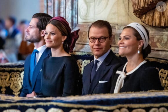 Princesse Victoria, Prince Daniel, Princesse Sofia, Prince Carl Philip - La famille royale de Suède assiste à la session d'ouverture du Parlement à Stockholm, le 10 septembre 2019.