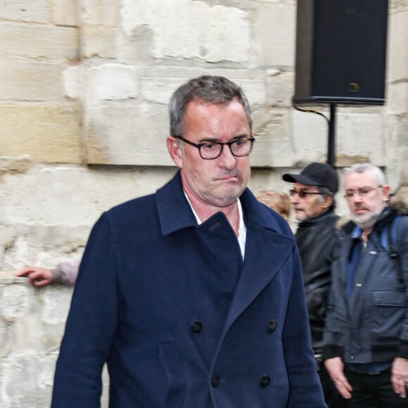 Christophe Dechavanne - Obsèques de Dick Rivers en l'église Saint-Pierre de Montmartre à Paris le 2 mai 2019.