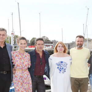 Gregoire Champion, Pierre Deny, Linda Hardy, Farouck Bermouga, Ariane Seguillon, Alexandre Brasseur, Vanessa Demouy, Clément Remiens - Photocall de la série "Demain nous appartient" lors de la 21ème édition du Festival de la Fiction TV de la Rochelle. le 14 septembre 2019 © Patrick Bernard / Bestimage