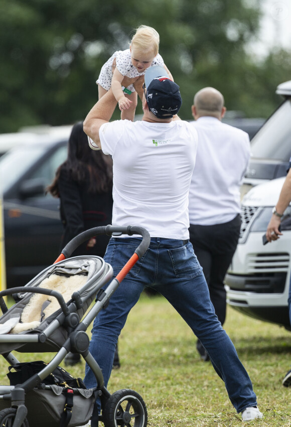 Mike Tindall et Lena Tindall pendant le "Festival of British Eventing 2019" dans le parc Gatcombe, à Gloucestershire, Royaume Uni, le 4 août 2019.