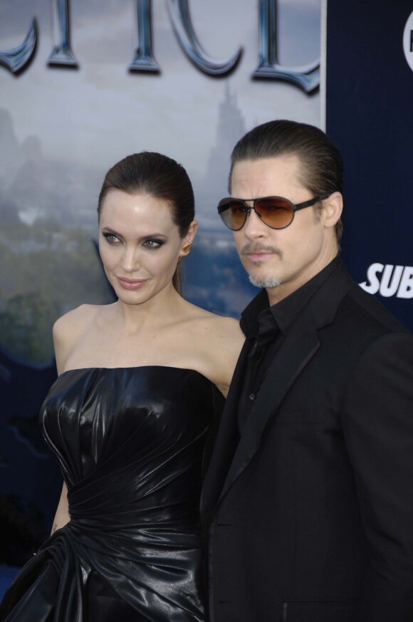 Angelina Jolie et Brad Pitt - Première du film "Maléfique" à Los Angeles, le 29 mai 2014.