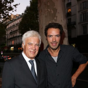 Guy Bedos et son fils Nicolas Bedos a la generale de Muriel Robin "Robin Revient" au Theatre de la Porte Saint Martin a Paris, le 23 septembre 2013
