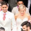 Mariage de Raphaël Varane et Camille Tytgat à la mairie du Touquet puis en l'église Sainte-Jeanne d'Arc le 20 juin 2015.