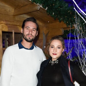 Marilou Berry et son compagnon Alexis (Le Diamantaire artiste street art) - Inauguration du "Chalet les Neiges 1850" sur la terrasse de l'Hôtel Barrière Le Fouquet's à Paris le 27 novembre 2017.