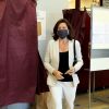 Agnès Buzyn, candidate LREM à la mairie de Paris a voté pour le second tour des éléctions municipales à l'école élémentaire de la rue Saint Jacques dans le 5ème arrondissement de Paris, le 28 Juin 2020. © Dominique Jacovides/Bestimage