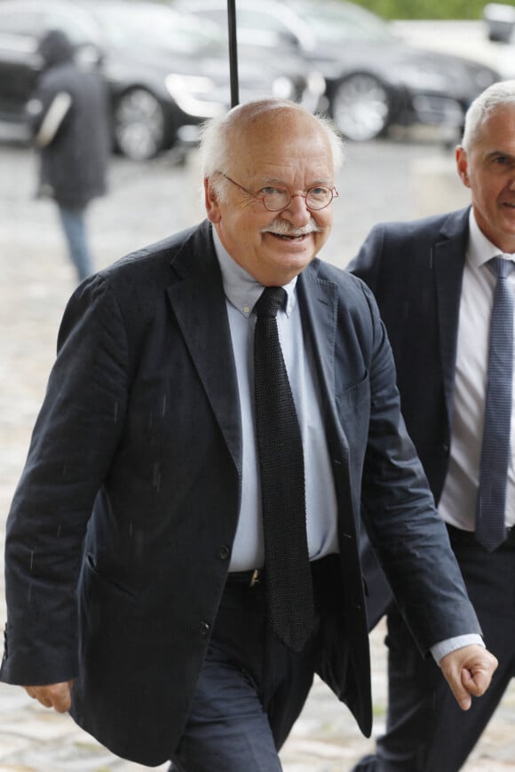 Erik Orsenna - Obsèques de l'académicien Marc Fumaroli en l'église Saint-Germain-des-Près à Paris. Le 1er juillet 2020.