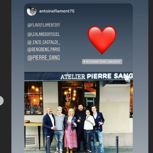 Flavie Flament fête son anniversaire dans l'un des restaaurants parisiens de Pierre Sang, ancien finaliste de "Top Chef" - Instagram, 2 juillet 2020