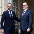 Passation de pouvoir à Matignon entre Edouard Philippe et Jean Castex, nouveau Premier ministre. Paris, le 3 juillet 2020. © Stéphane Lemouton / Bestimage