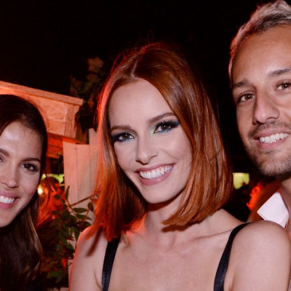 Exclusif - Iris Mittenaere (Miss France et Miss Univers 2016) avec son compagnon Diego El Glaoui et Maëva Coucke (Miss France 2018) - Maëva Coucke fête son 26ème anniversaire sur la péniche "Pastel" avec ses amis à Paris le 27 juin 2020. © Rachid Bellak/Bestimage