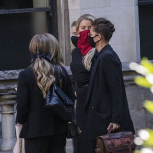 Amber Heard à son arrivée à la cour royale de justice à Londres, pour être entendue dans le procès intenté par son ex-mari J.Depp pour diffamation contre le magazine The Sun Newspaper. Le 7 juillet 2020