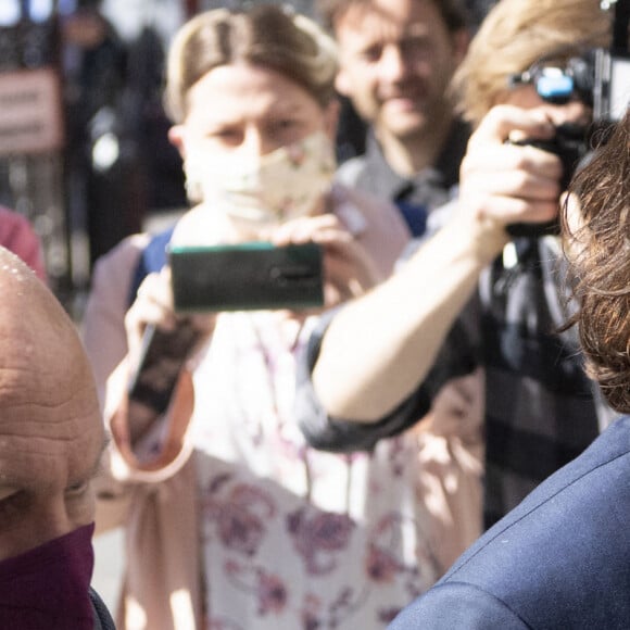 Johnny Depp arrive à la cour royale de justice à Londres, pour entamer le procès pour diffamation contre le magazine The Sun Newspaper. Le 7 juillet 2020